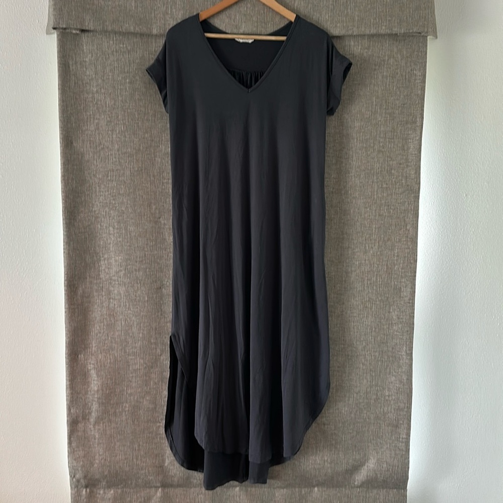 Oversized midi shirt dress